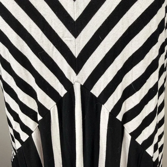 Lane Bryant black and white stripe maxi  dress size 18/20 - Picture 8 of 9